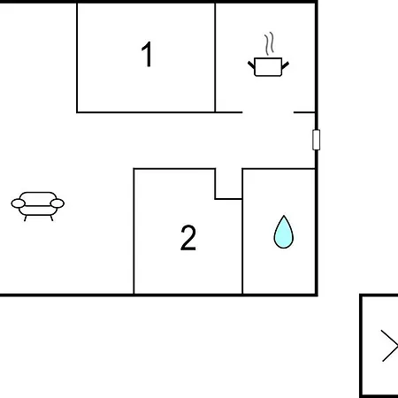 Awesome In W/ 2 Bedrooms Semesterbostad